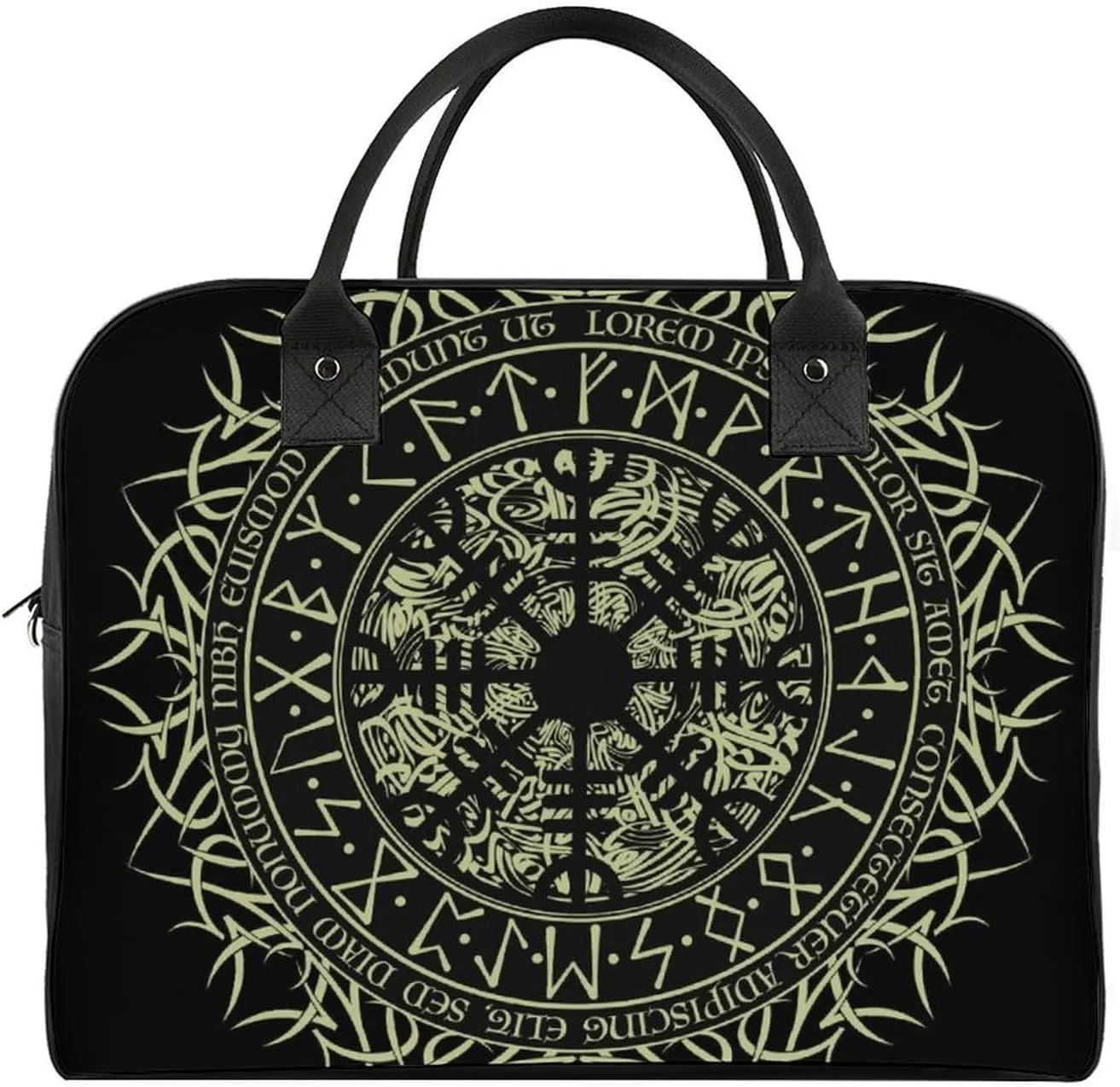 Paisley Navy Blue Pattern Travel Handbag with A Large Capacity Design That Can Be Reused