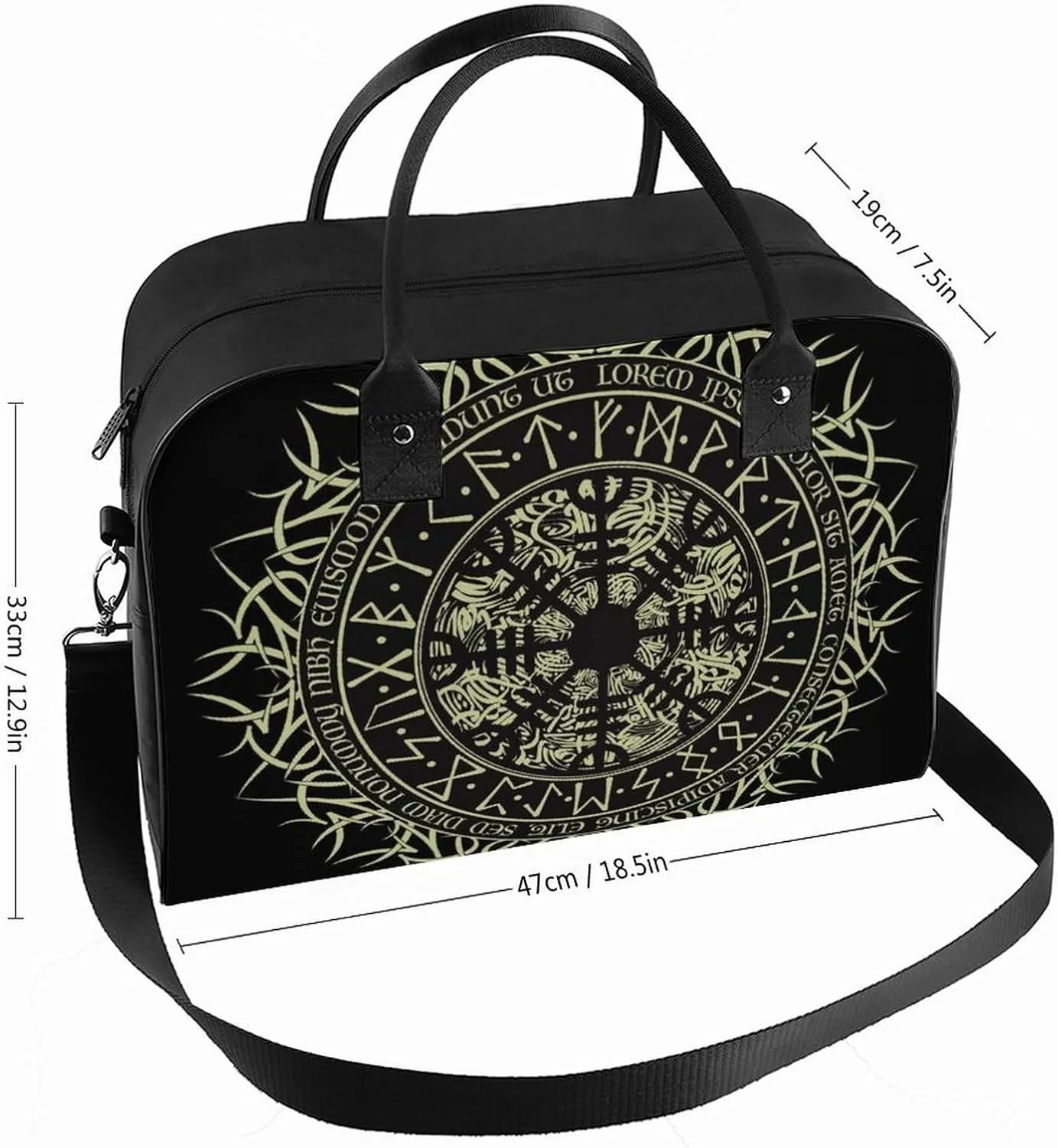 Paisley Navy Blue Pattern Travel Handbag with A Large Capacity Design That Can Be Reused