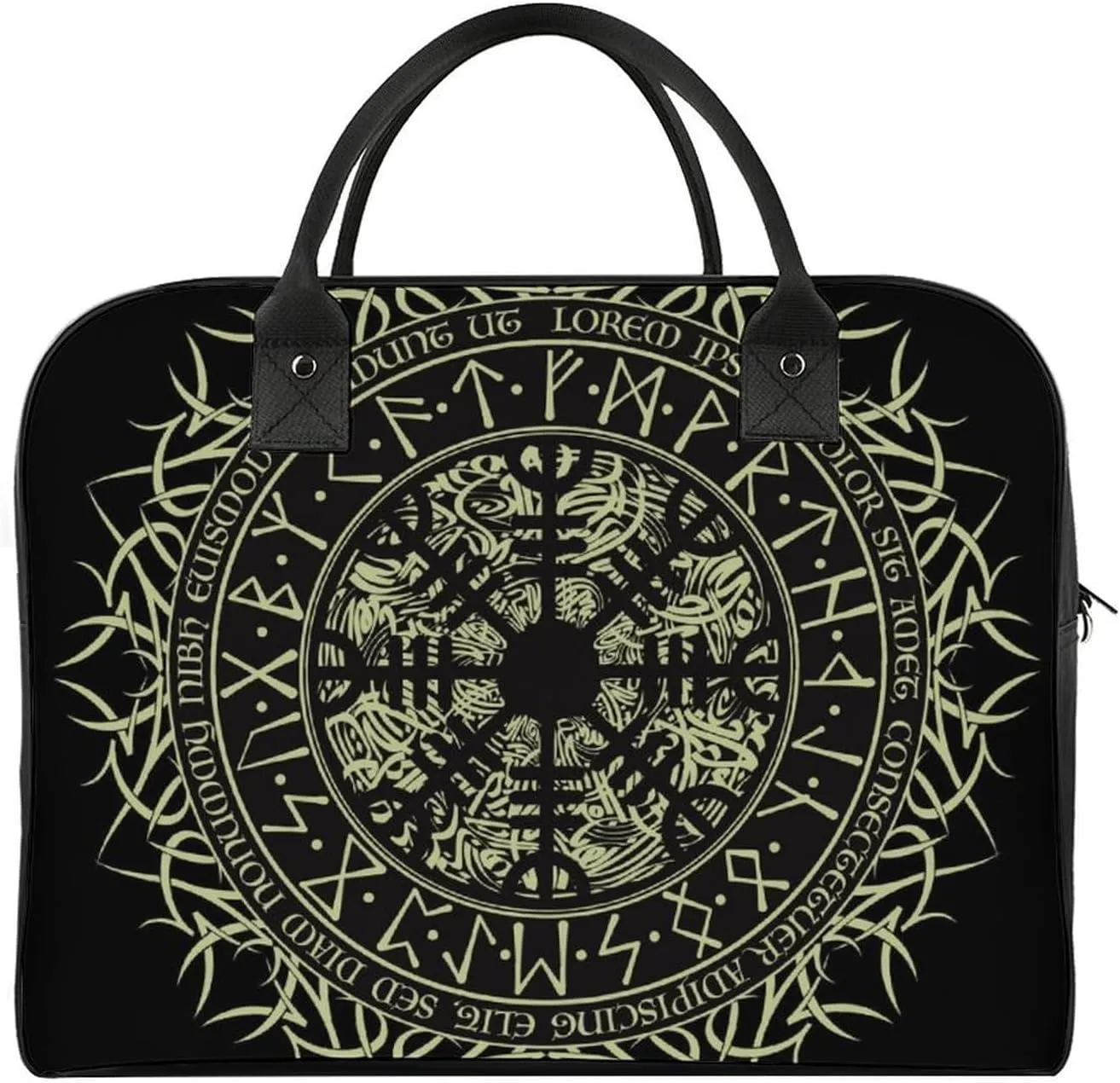 Paisley Navy Blue Pattern Travel Handbag with A Large Capacity Design That Can Be Reused