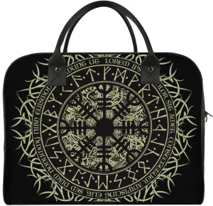 Paisley Navy Blue Pattern Travel Handbag with A Large Capacity Design That Can Be Reused