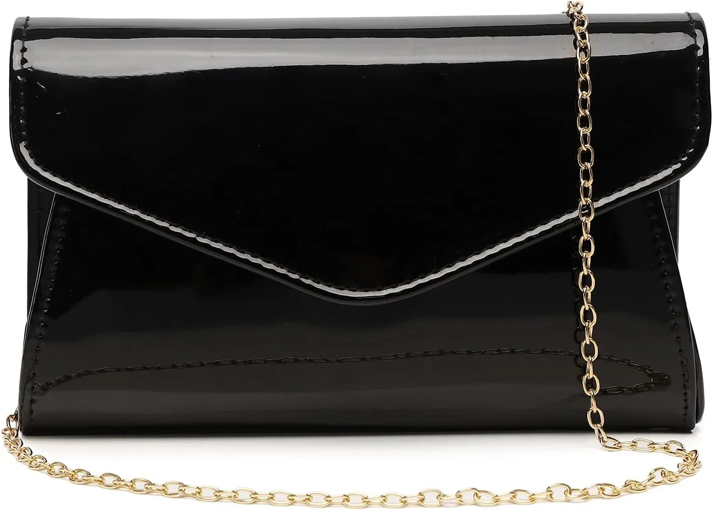 Patent Leather Envelope Clutch Womens Evening Handbag Stylish Crossbody Shoulder Bag Purse for Christmas Wedding Party Prom