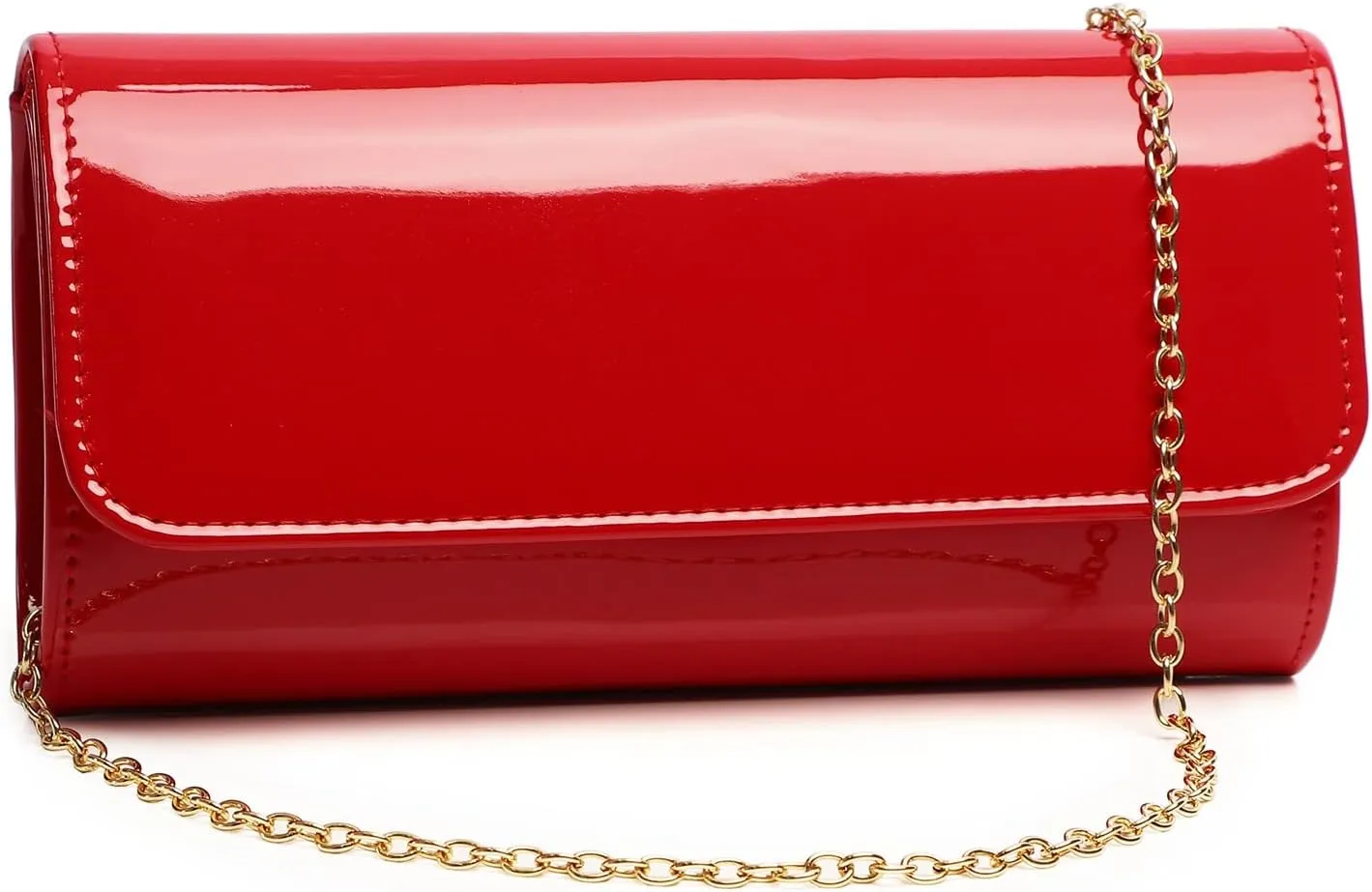 Patent Leather Envelope Clutch Womens Evening Handbag Stylish Shoulder Bag Purse for Christmas Wedding Party Prom