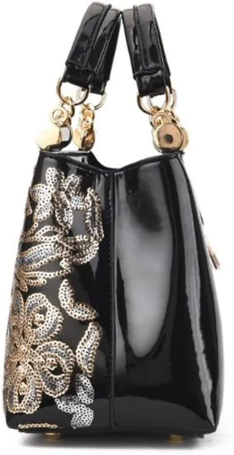 Patent Leather Handbags, Women's Shoulder Bags, Fashion Shoulder Bag for Women, Black
