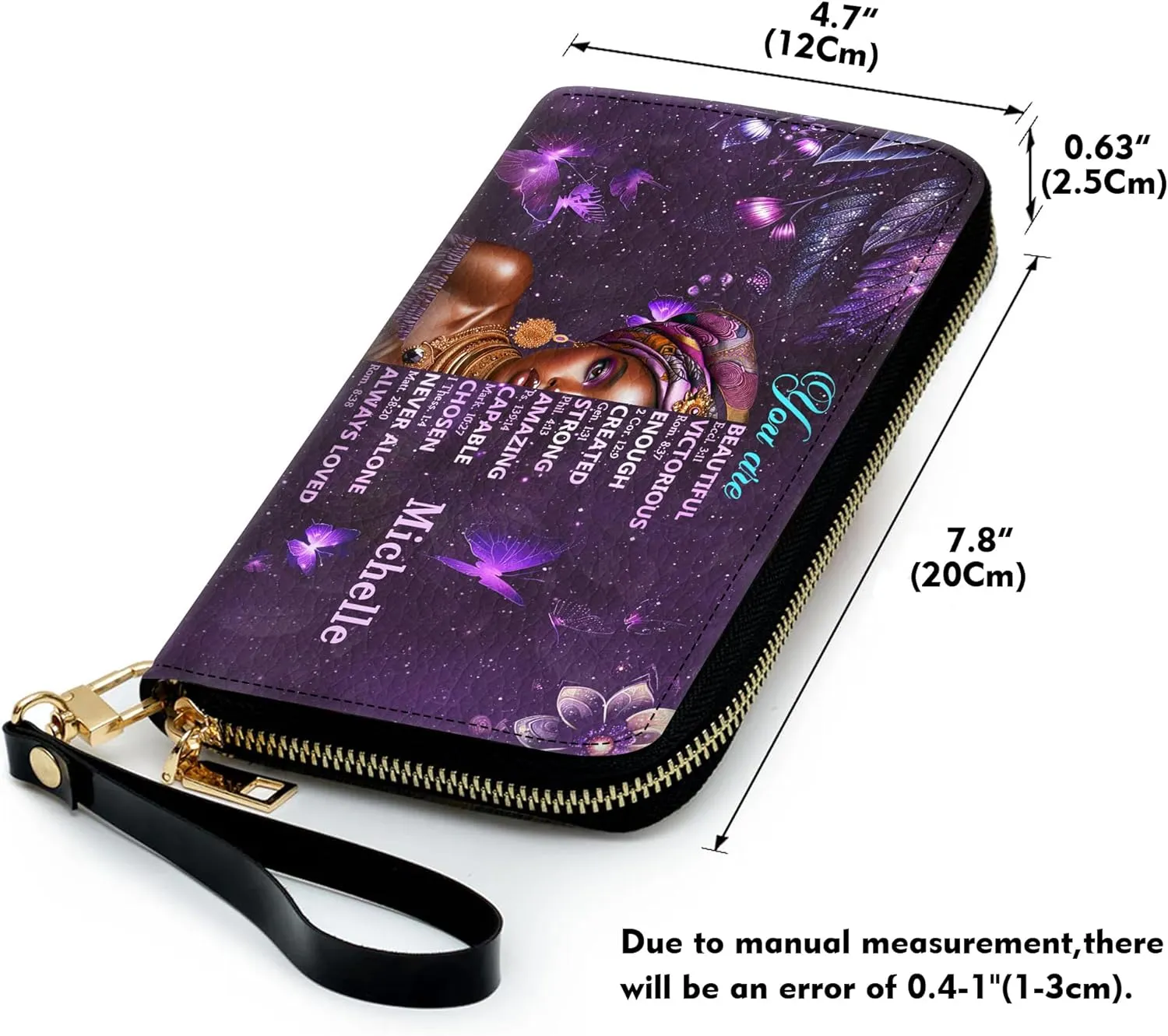 Personalized Leather Handbag For Black African Women – Matching Purse and Wallet Set – Mother's Day Gifts for Melanin Woman