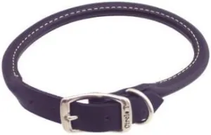 PETCO 3/4" Rolled Leather Collar in Black