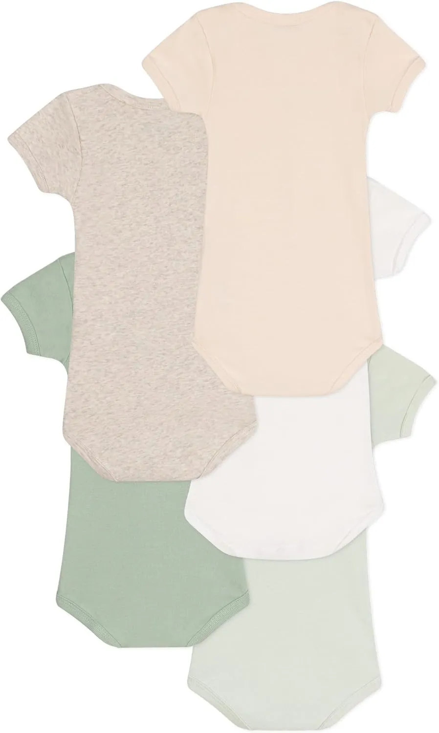 Petit Bateau Babies' Short-sleeved Cotton Bodysuits - 5-Pack SIZES 3-36 MONTHS