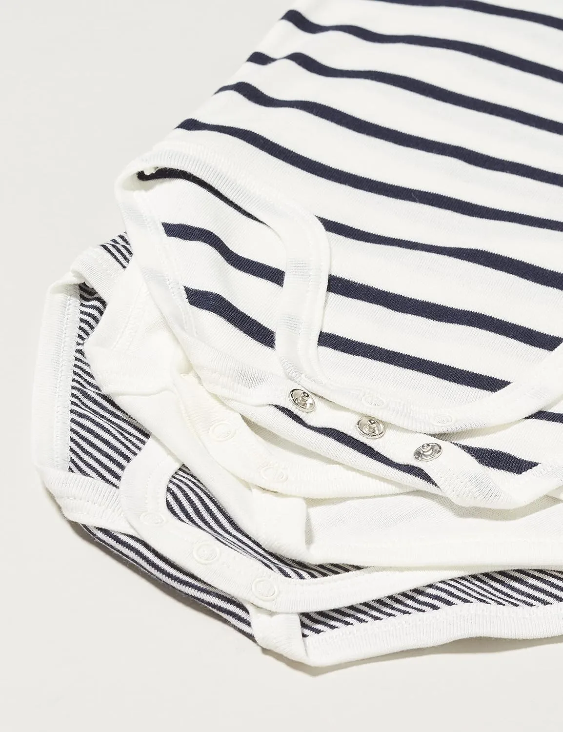 Petit Bateau Babies' Short-Sleeved Stripy Cotton Bodysuits - 3-Pack STYLE A01TC SIZES 3-36 MONTHS
