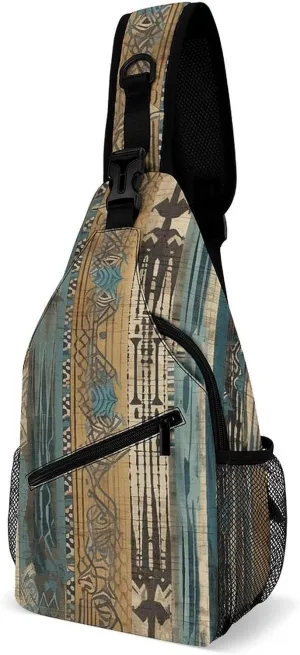 Pillars And Totems Crossbody Sling Bag for Men Hiking Backpack Travel Chest Bag Man Purse Shoulder Bags Daypack