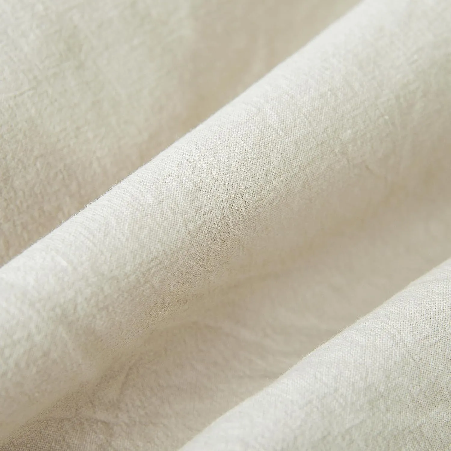 Pillow Shams Set of 2 Washed 100% Cotton Retro Ruffle Flounces Trim Solid Beige Decorative Pillow Cases for Home Bedroom Decor 20x26 Inch