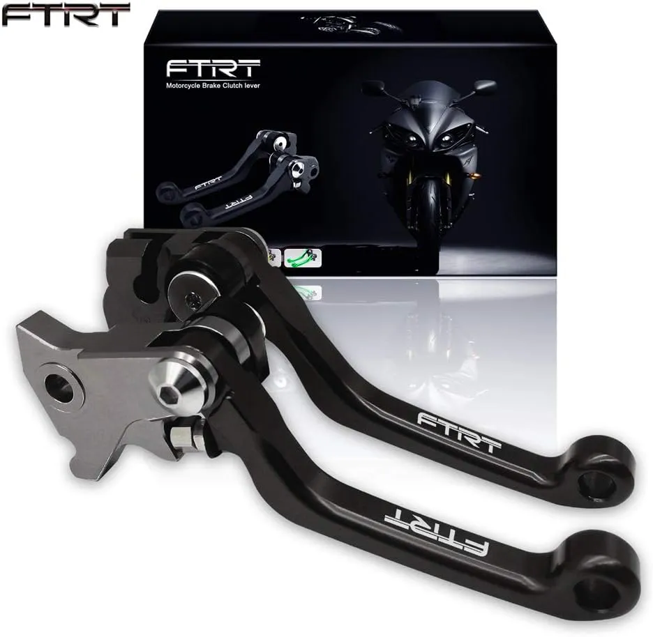 Pivot Dirt Bike Brake Clutch Levers Compatible with TTR125 L LE LW 00-18/ TTR250 93-13/ XT250X 06-16/ Tricker 04-16/ DT230 Lanza 97-13/ WR250R WR250X 07-17/ SEROW225 SEROW250 86-16, Black