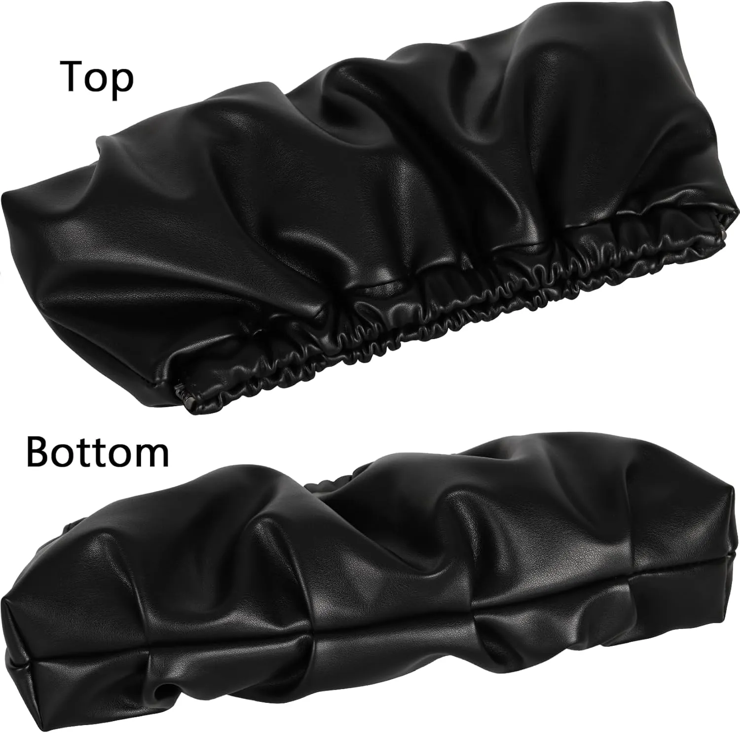 Pleated Evening Bag Soft Vegan Leather Dressy Clutch Purse Formal Ruched Handbag for Women