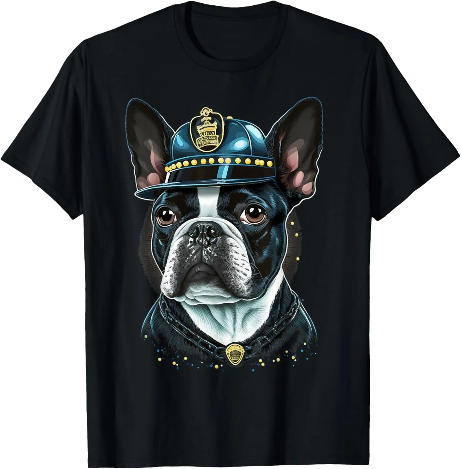 Police Officer Boston Terrier Cop dog Police Boston Terrier T-Shirt
