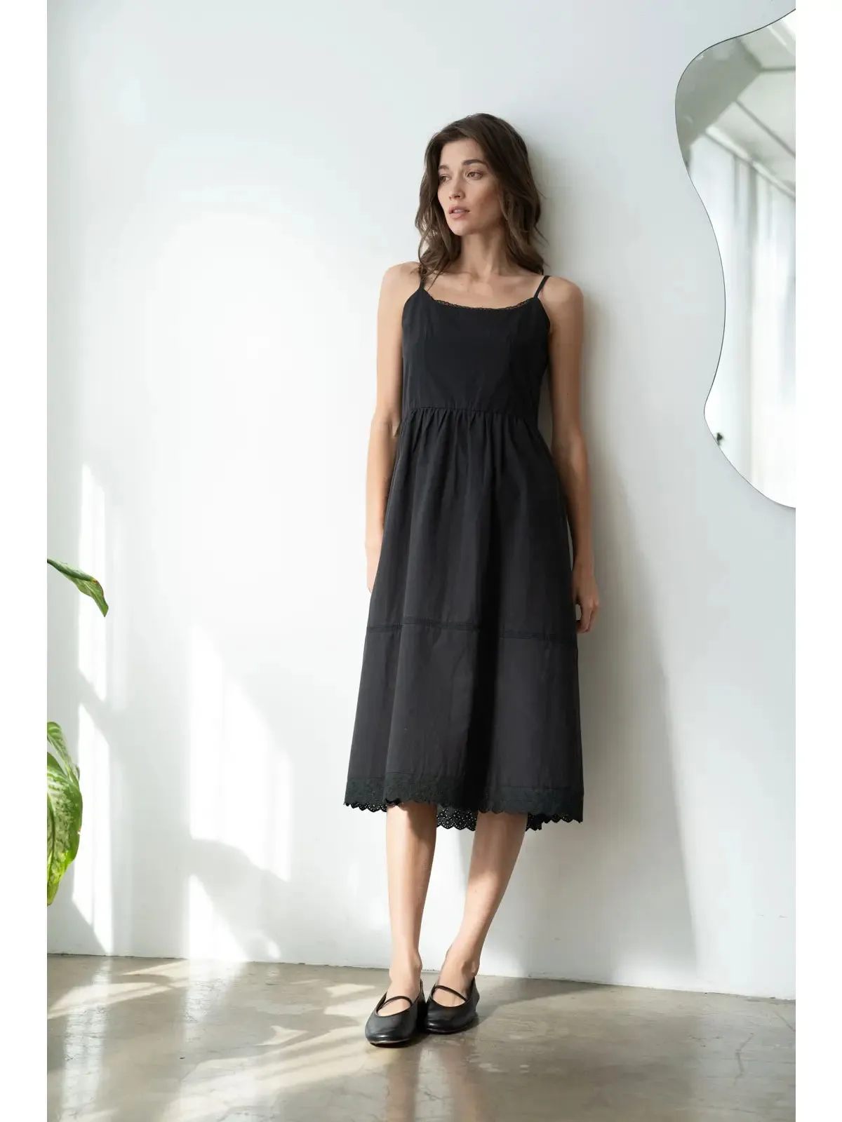Poplin Midi Dress