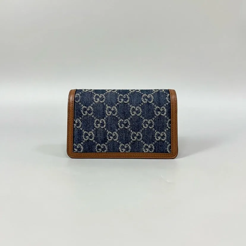 Preloved Gucci Dionysus Mini 16.5*10cm Navy Blue Monogram Canvas Crossbody Bag XJ10856