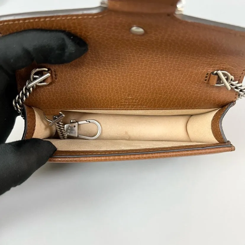 Preloved Gucci Dionysus Mini 16.5*10cm Navy Blue Monogram Canvas Crossbody Bag XJ10856