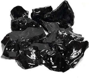 Premium Black Obsidian Spalls Knapping Stone (10lbs) - Grade A