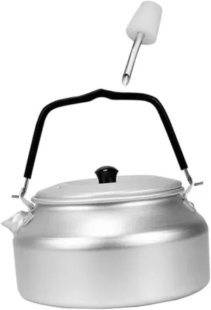 PRETYZOOM Cycling Essential Compact Stainless Steel Kettle 0.9l Outdoor Camping Whistling