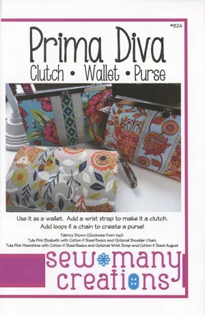 Prima Diva: Clutch - Wallet - Purse - Sewing Pattern