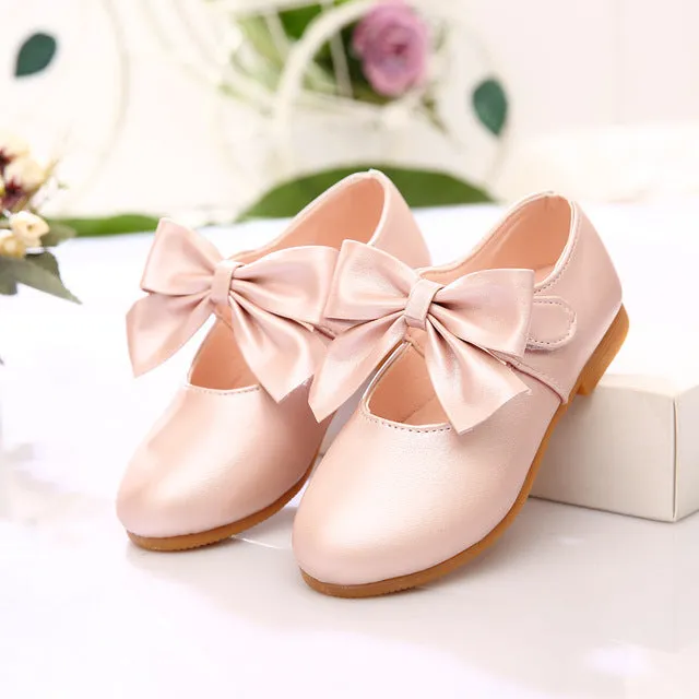 Princess Shoes Bowknot Kids Single Shoes
