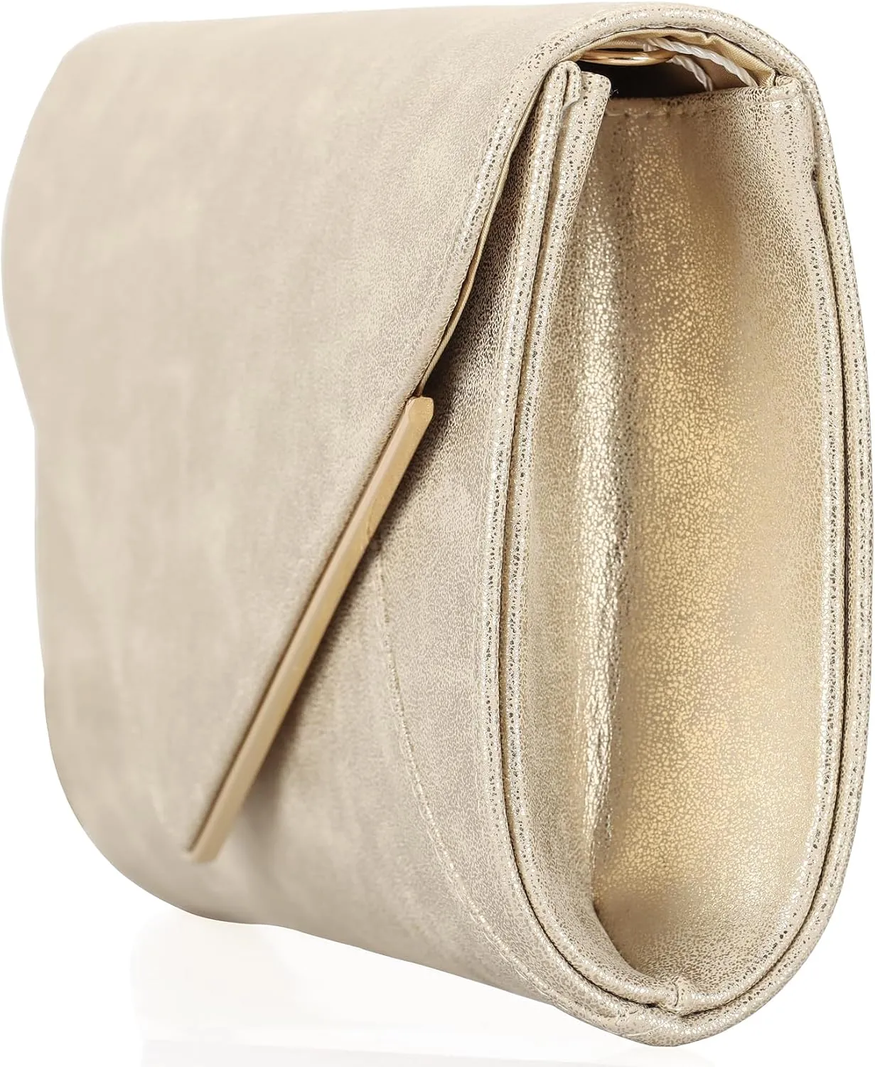 PU Leather Clutch Purses Women Evening Envelope Handbag Prom Wedding Party Foldover Bag