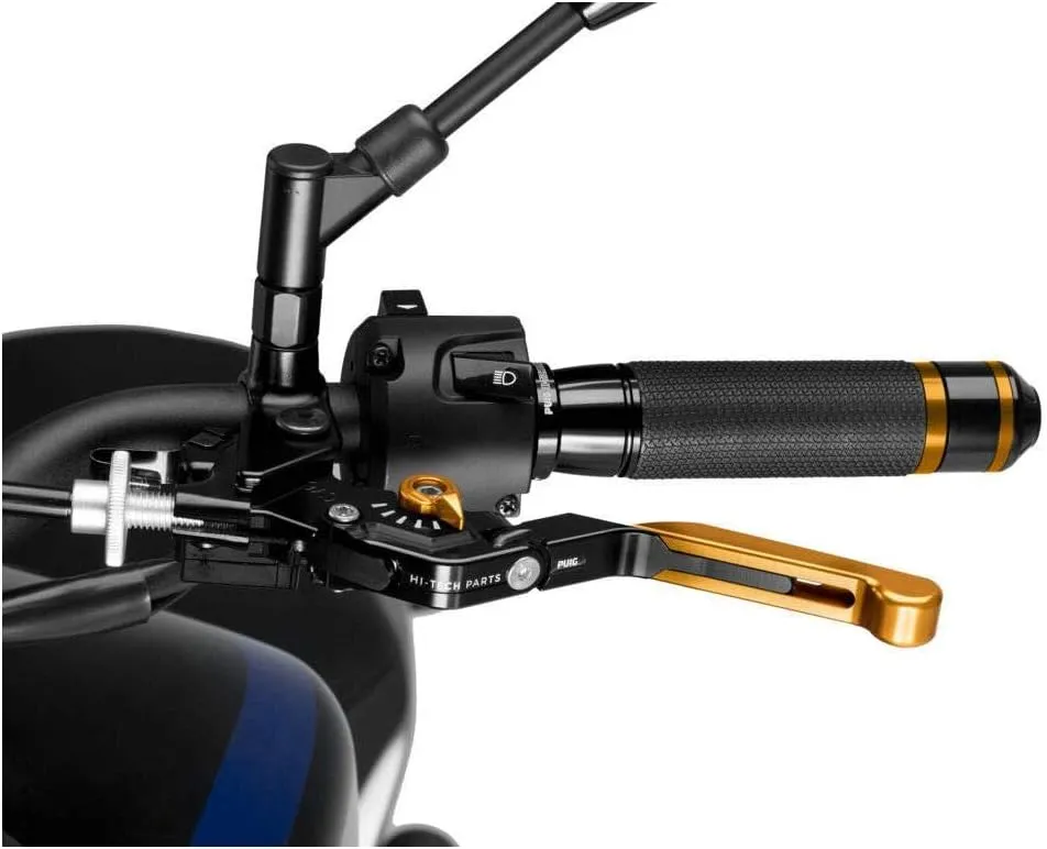 Puig Foldable EXTENDABLE Clutch Lever 3.0. Black/Select.Gold/Extend.Gold