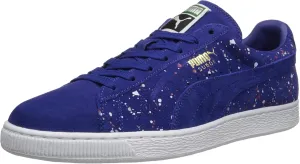 Puma Men's Suede Classic Splattered Form-M, Mazarine Blue/White, 10 M US