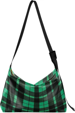 Pumpkin on Black Men Shoulder Bag Leather, Shoulder Bag, Fashion Crossbody Bag