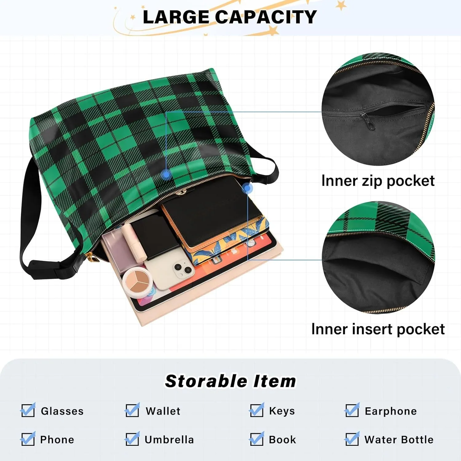 Pumpkin on Black Men Shoulder Bag Leather, Shoulder Bag, Fashion Crossbody Bag