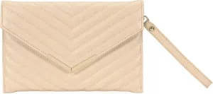 Quilted Women Envelope Clutch Bag Pouch Purse Medium Foldover Evening Handbag