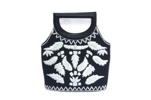 Raffia Embroidered Handheld Bag