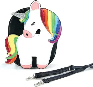 Rainbow Unicorn Crossbody Bag in Vinyl Material