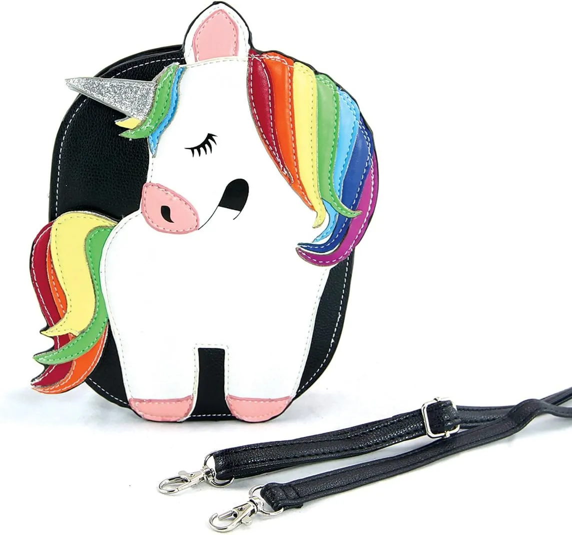 Rainbow Unicorn Crossbody Bag in Vinyl Material