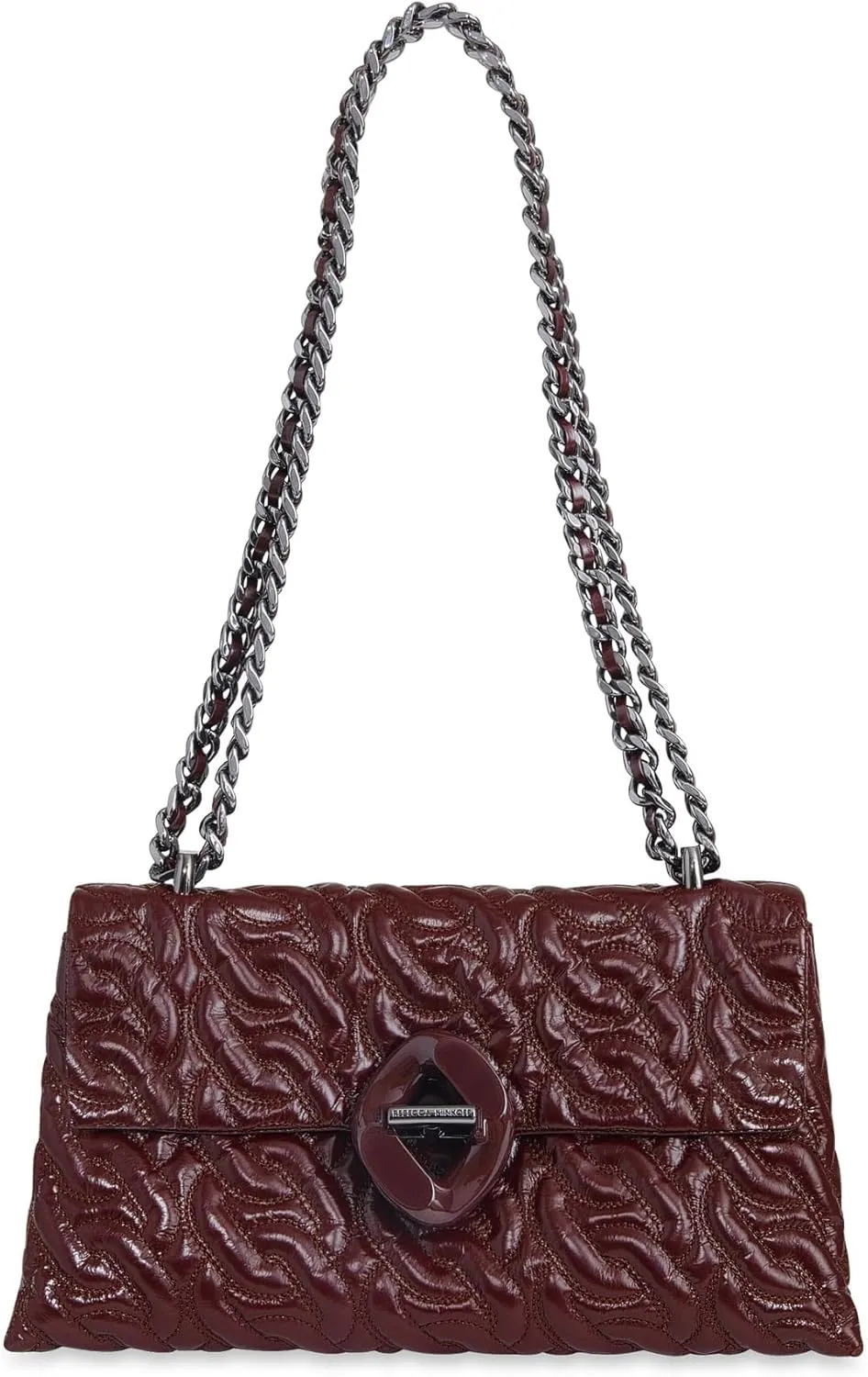 Rebecca Minkoff Double Gusset Xbody W/Chain Qu