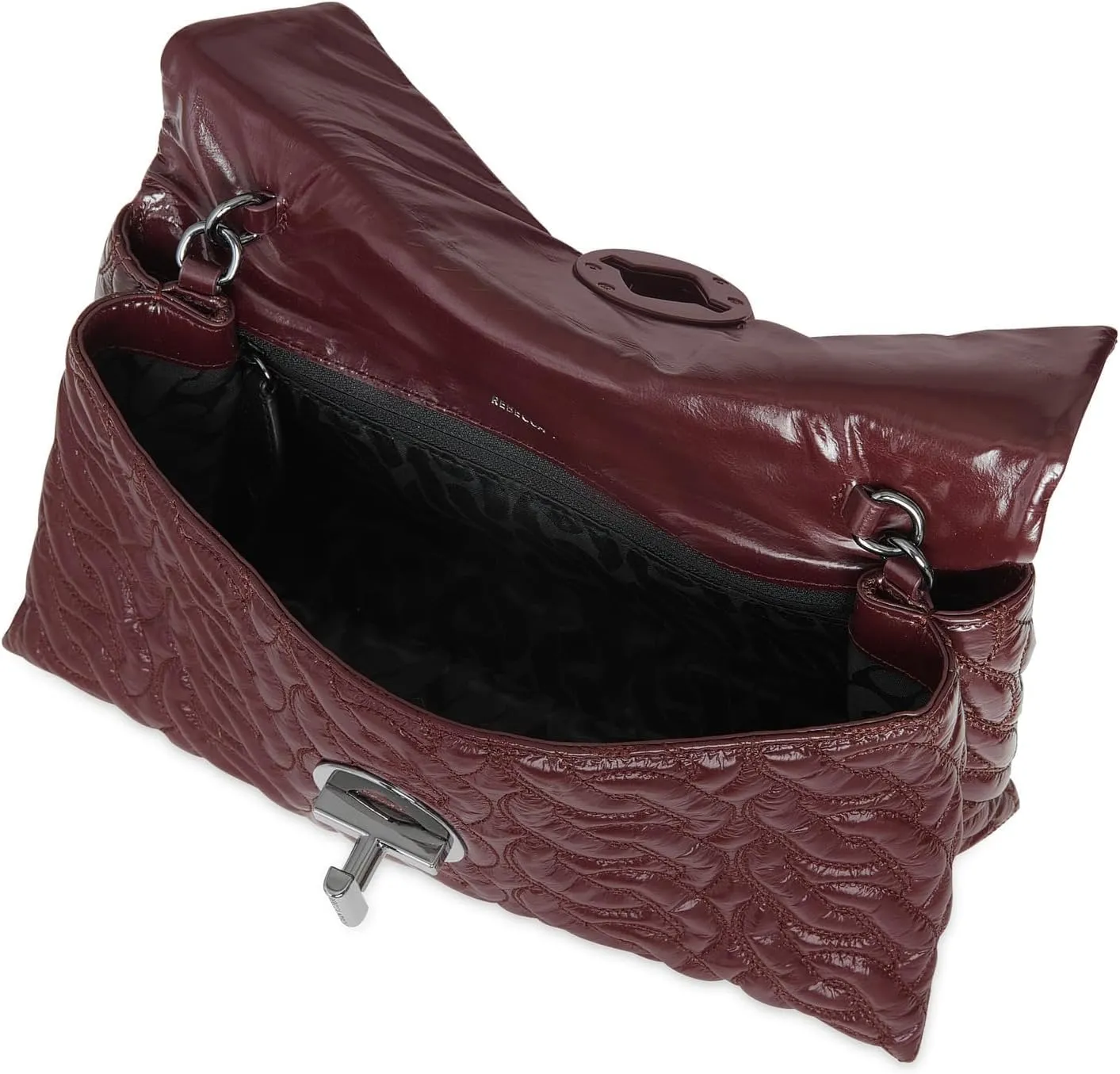 Rebecca Minkoff Double Gusset Xbody W/Chain Qu