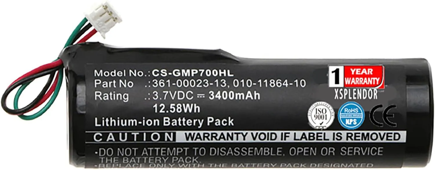 Replacement Battery for Garmin Pro 550 Handheld Pro 70 Dog Transmitter Pro 70 Handheld Pro Handheld Tri-Tronics Pro 550 Dog Training Collar Tri-Tronics Pro