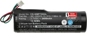 Replacement Battery for Garmin Pro 550 Handheld Pro 70 Dog Transmitter Pro 70 Handheld Pro Handheld Tri-Tronics Pro 550 Dog Training Collar Tri-Tronics Pro