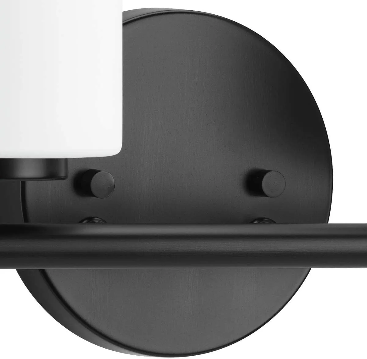 Replay Collection 2-Light Etched Glass Modern Bath Vanity Light Textured Black