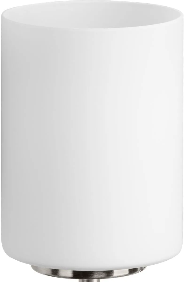 Replay Collection 3-Light Etched White Glass Modern Bath Vanity Light Brushed Nickel