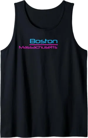 Retro Boston Massachusetts Tank Top