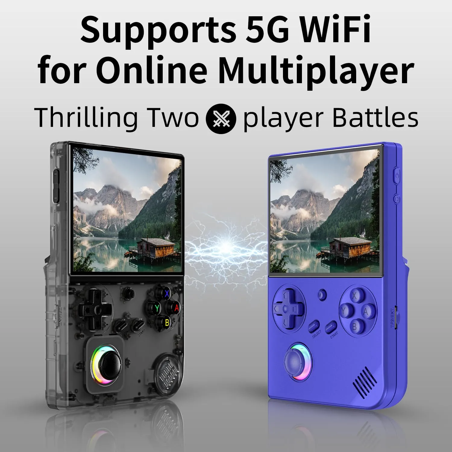 RG40XX V Handheld Game Console RG 40XXV 4.0'' IPS Screen with 64G TF Card Pre-Installed 5223 Games Supports 5G WiFi 4.2 Bluetooth Online Fighting,Streaming and HDMI Retro Emulator RG40XX