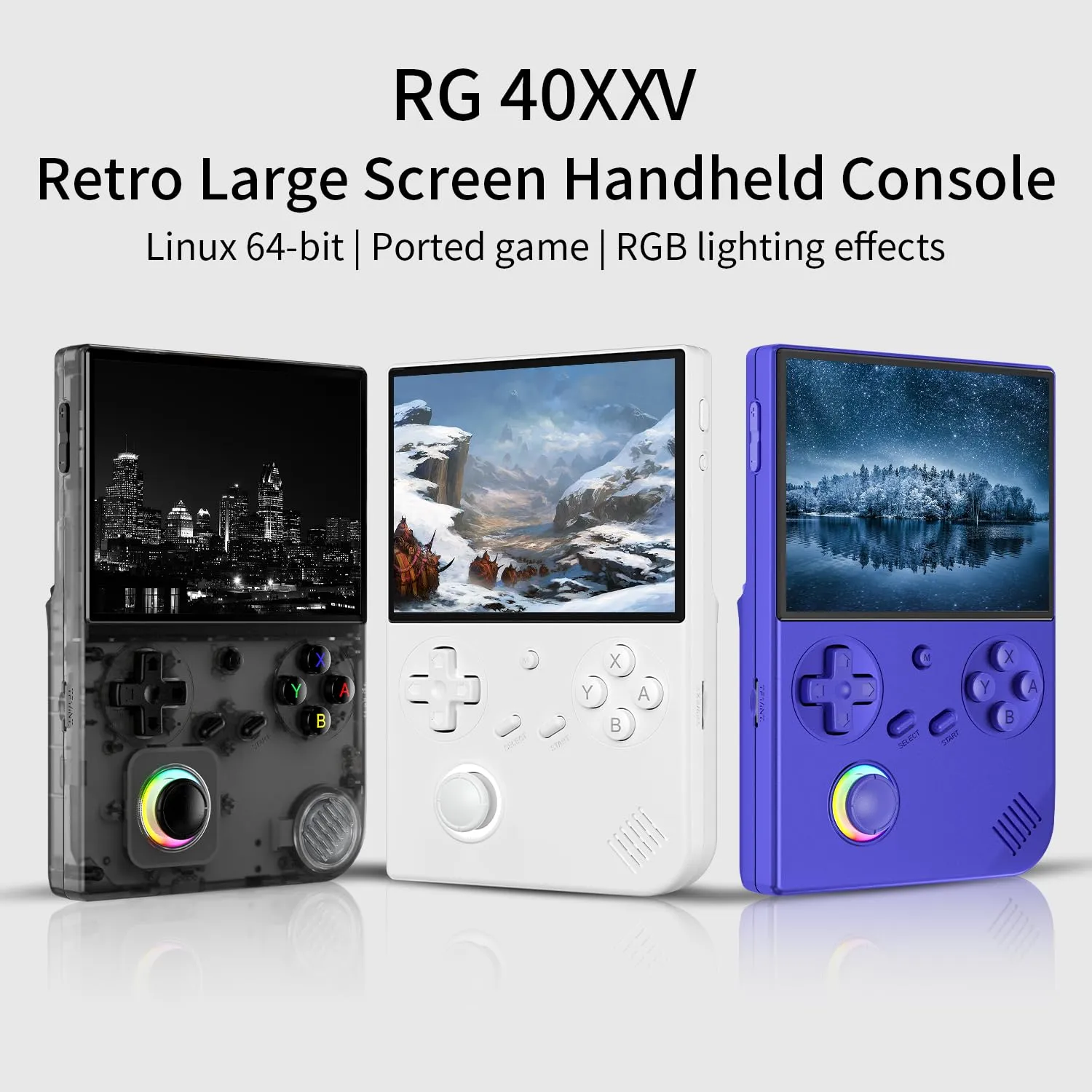 RG40XX V Handheld Game Console RG 40XXV 4.0'' IPS Screen with 64G TF Card Pre-Installed 5223 Games Supports 5G WiFi 4.2 Bluetooth Online Fighting,Streaming and HDMI Retro Emulator RG40XX