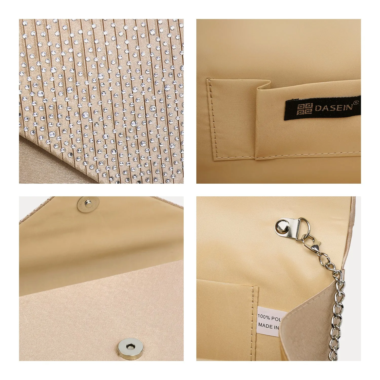 Rhinestone Envelope Evening Clutch