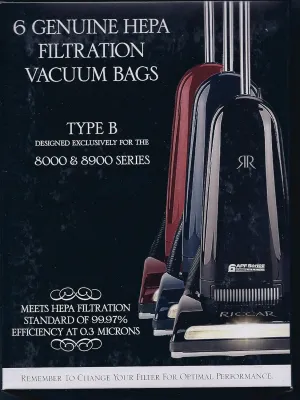Riccar Hepa Bags 6 Pack Genuine RBH-6