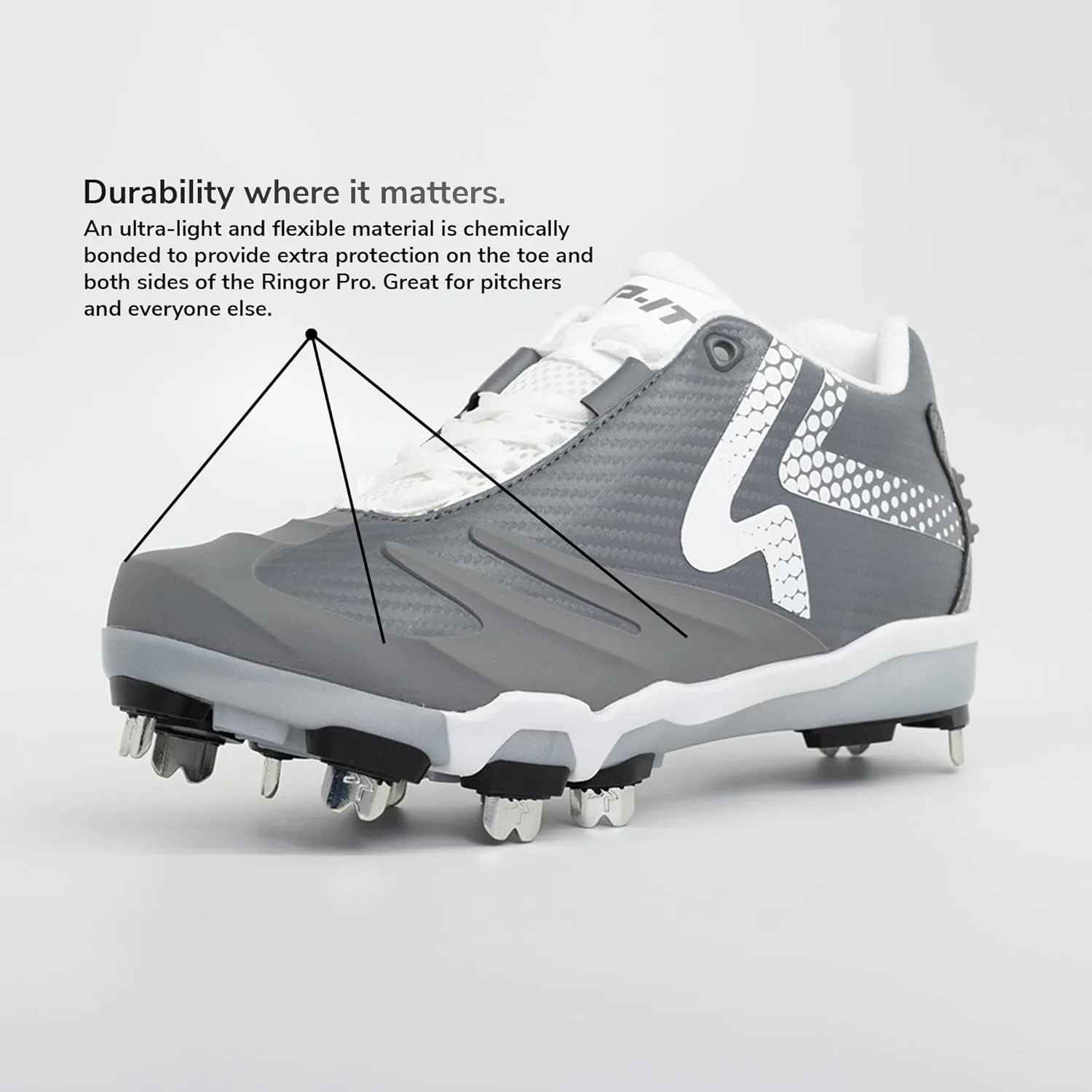 RIP-IT SwiftStep Ringor Pro Metal Spike Softball Shoes