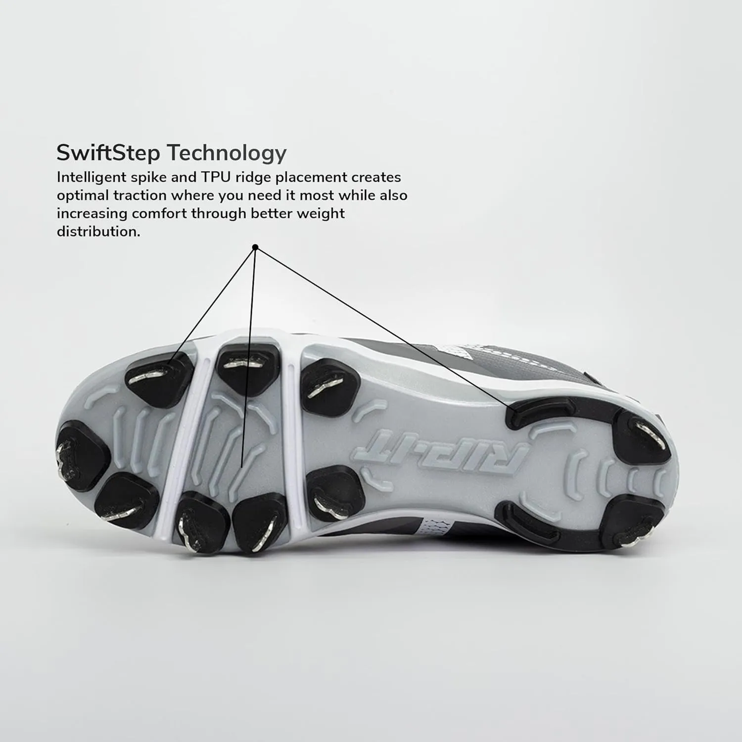 RIP-IT SwiftStep Ringor Pro Metal Spike Softball Shoes