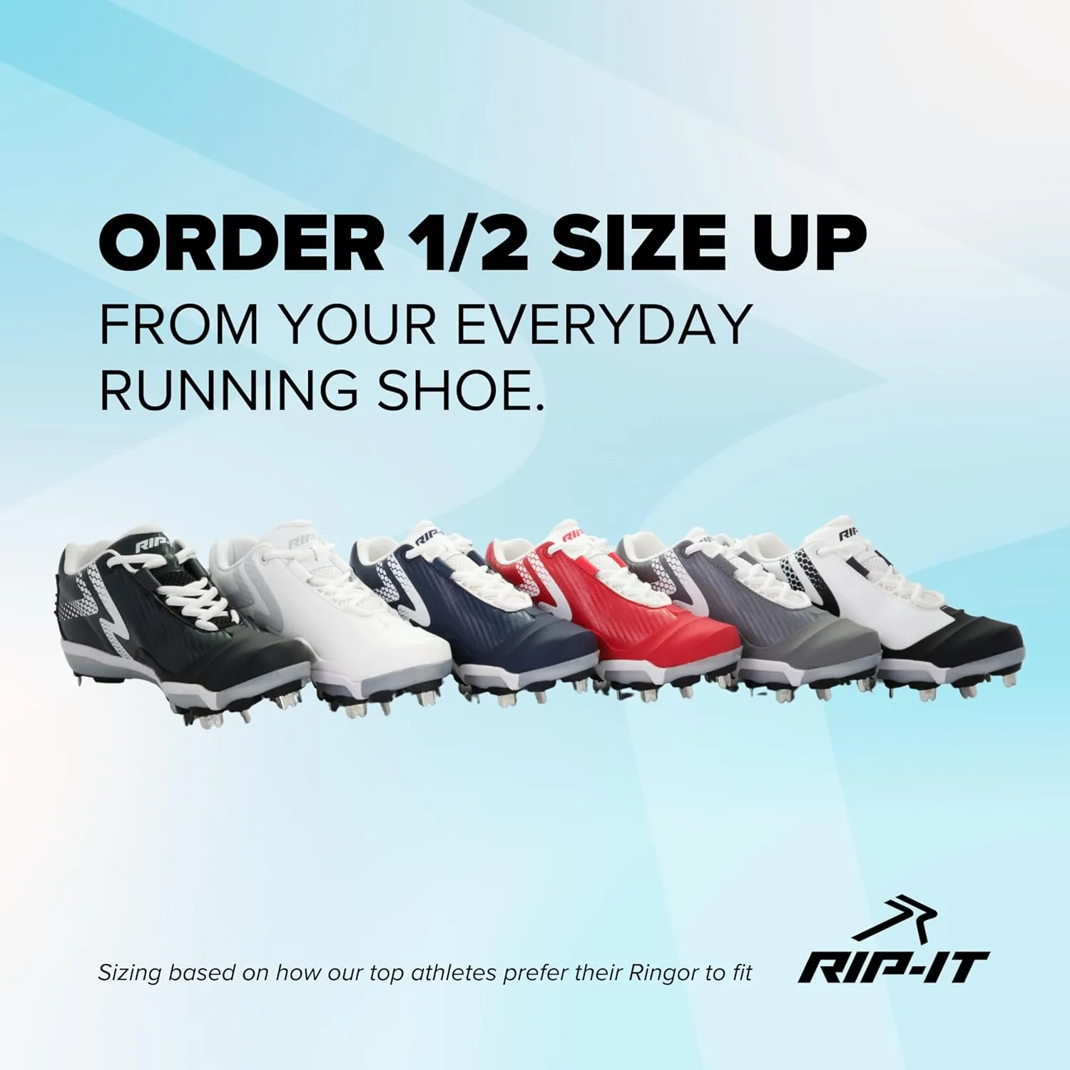 RIP-IT SwiftStep Ringor Pro Metal Spike Softball Shoes