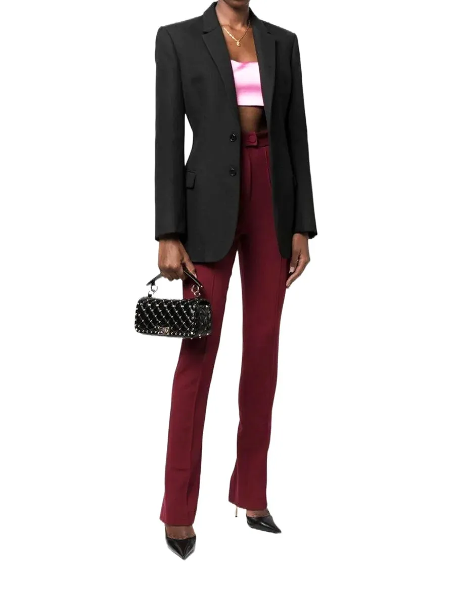 Rockstud Spike Calfskin Shoulder Bag in Black