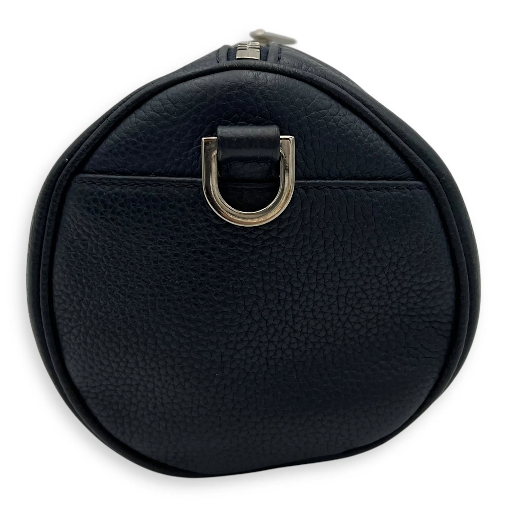 Roller Blue Crossbody Bag in Calfskin, Silver hardware