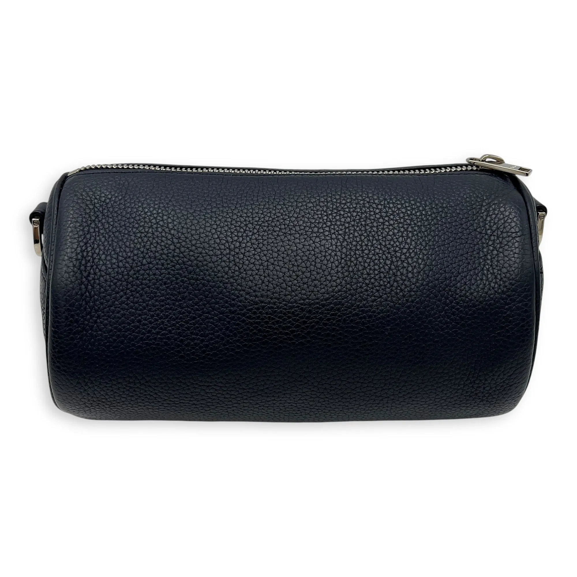 Roller Blue Crossbody Bag in Calfskin, Silver hardware