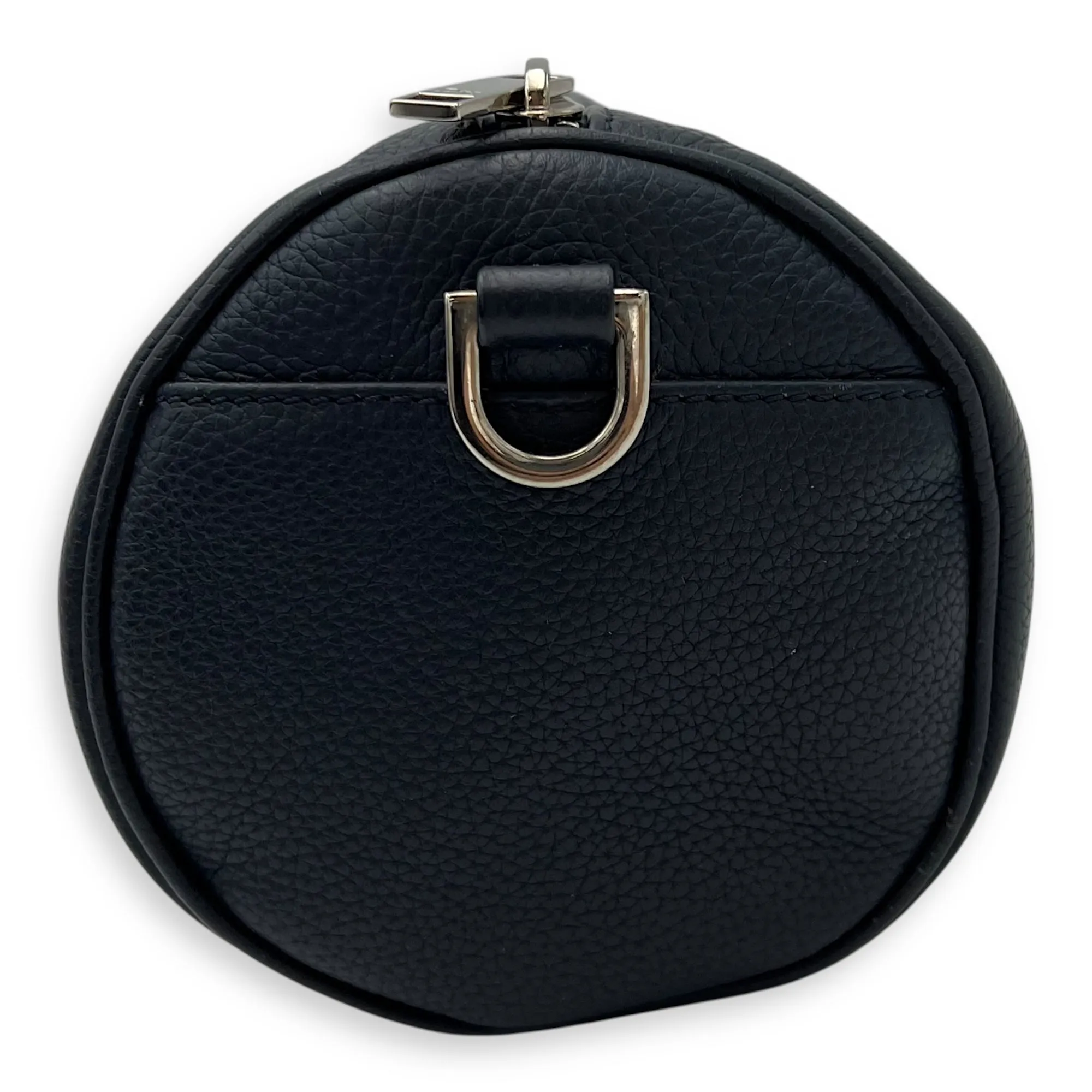Roller Blue Crossbody Bag in Calfskin, Silver hardware